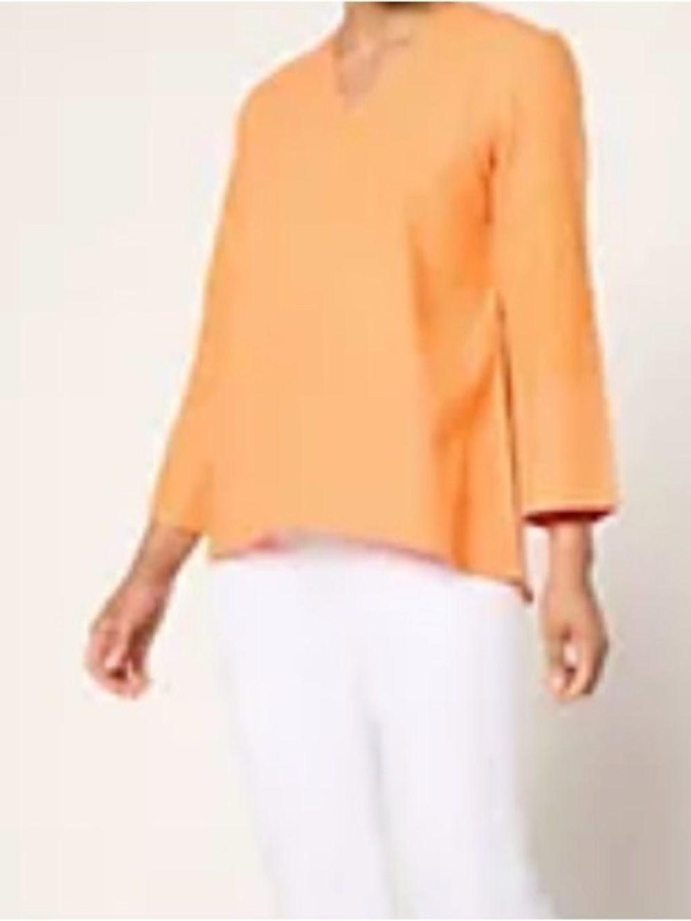 BEAUTIFUL by Lawrence Zarian Linen Blend Eyelet Detail Top size Small